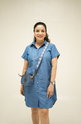 Denim swaroski dress